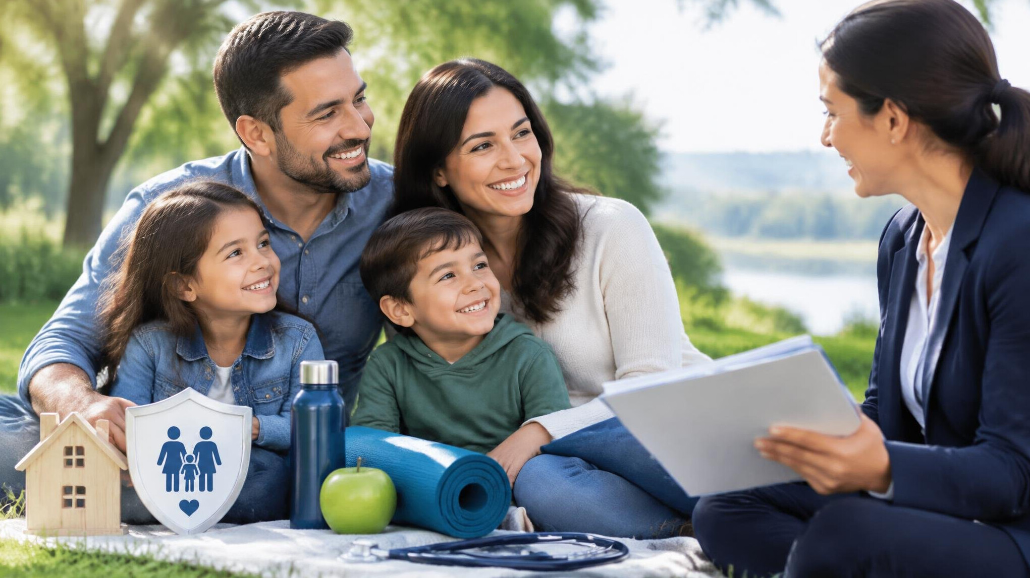 happy family outdoors