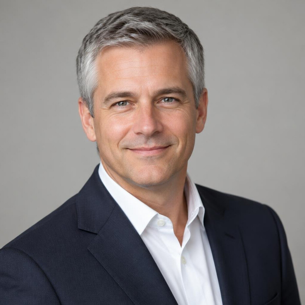 Professional man in a suit smiling