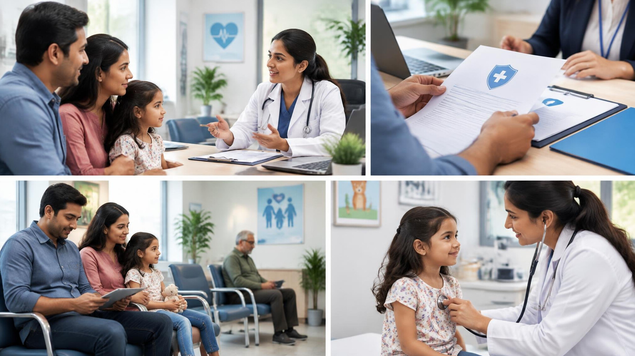 doctor consulting family