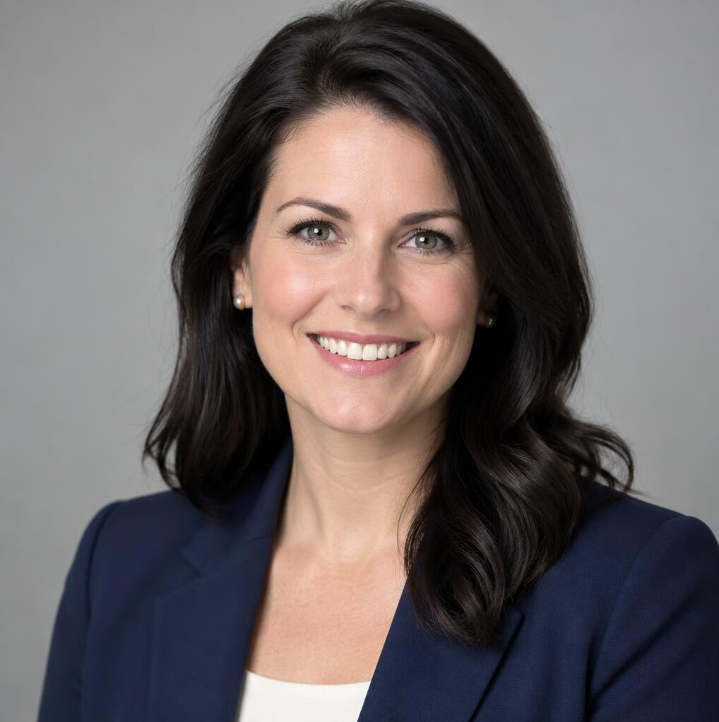 Professional woman in a blazer smiling